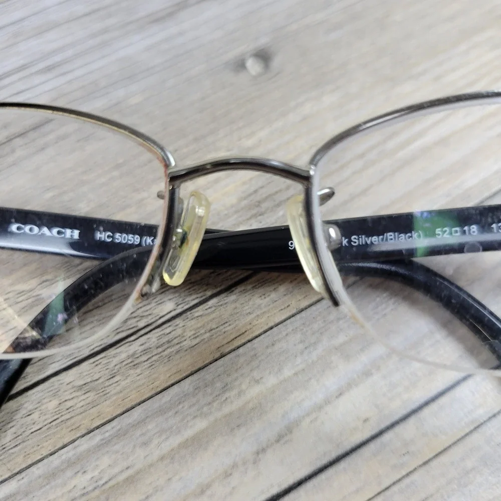 Coach‎ Eyeglasses Frames HC 5059 Kacey 9017 Dark Silver Black Women 52-18-135